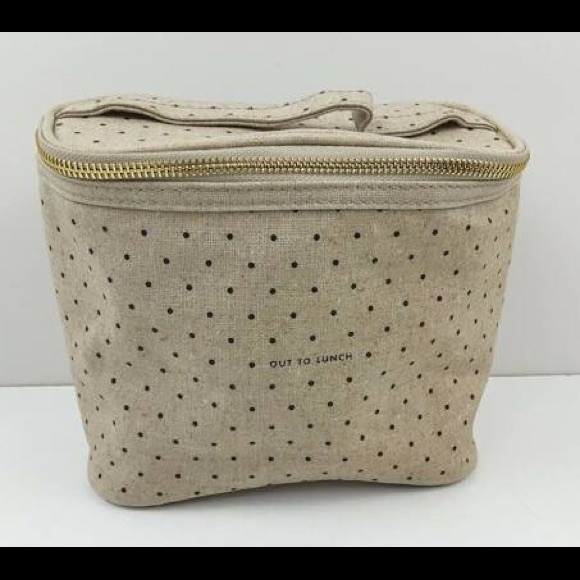 Kate Spade oatmeal Polka Dot lunch cooler bag - Picture 2 of 5